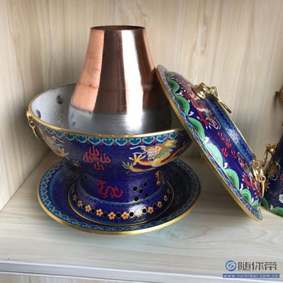 【直径30cm 景泰蓝木炭铜火锅 景泰蓝厂家 紫铜火锅】涞水县德丰火锅厂 - 产品库